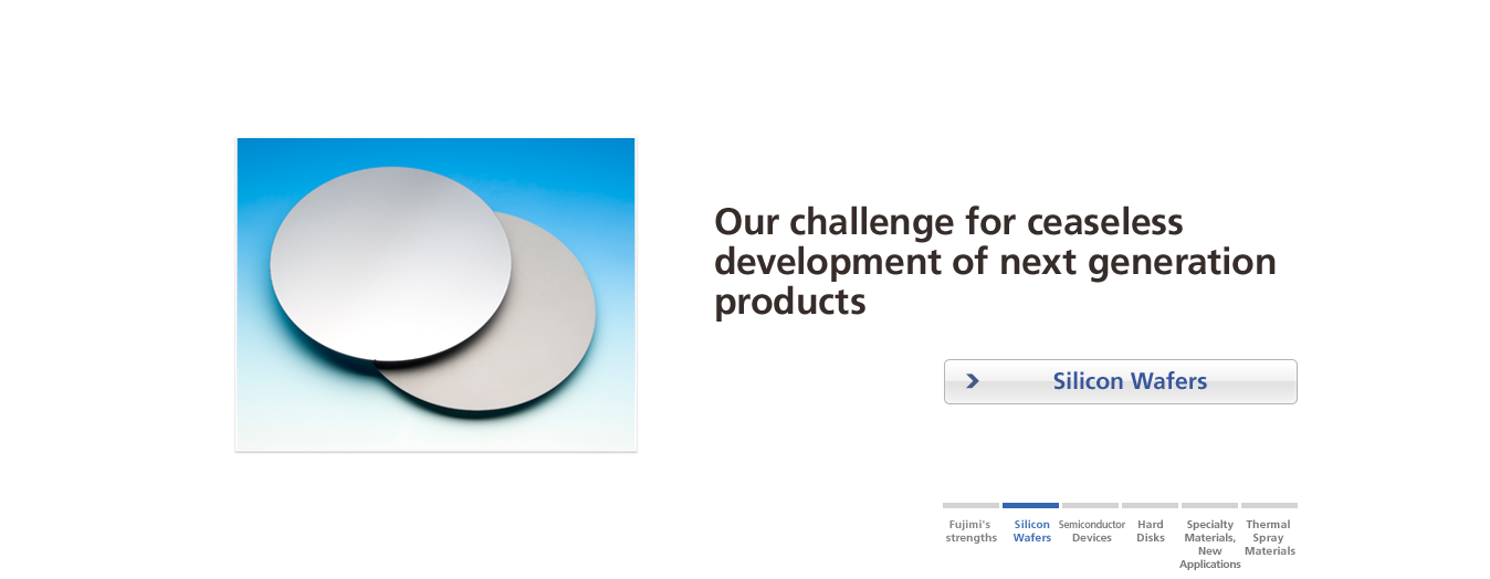 Our challenge for ceaseless development of next generation products